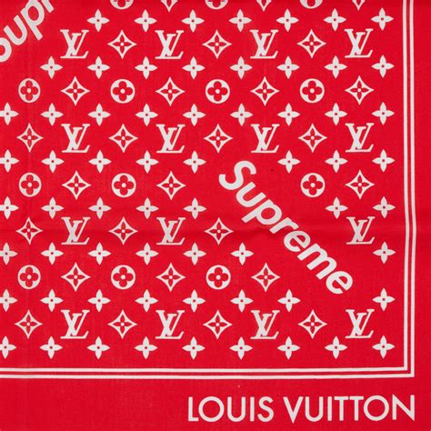 louis vuitton x supreme bandana|louis vuitton monogram bandana.